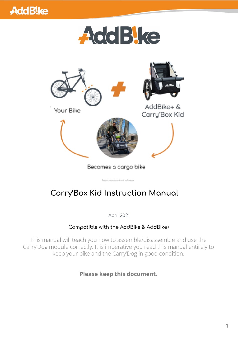 add bike carry box kid