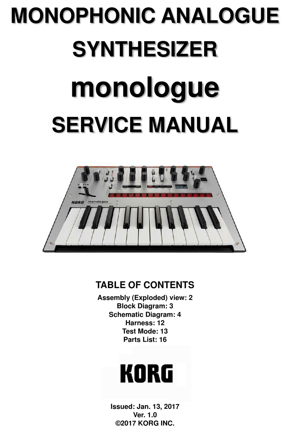 【1/1限り】KORG monologue 鍵盤楽器 楽器/器材 おもちゃ・ホビー・グッズ 安価 ワタナベ