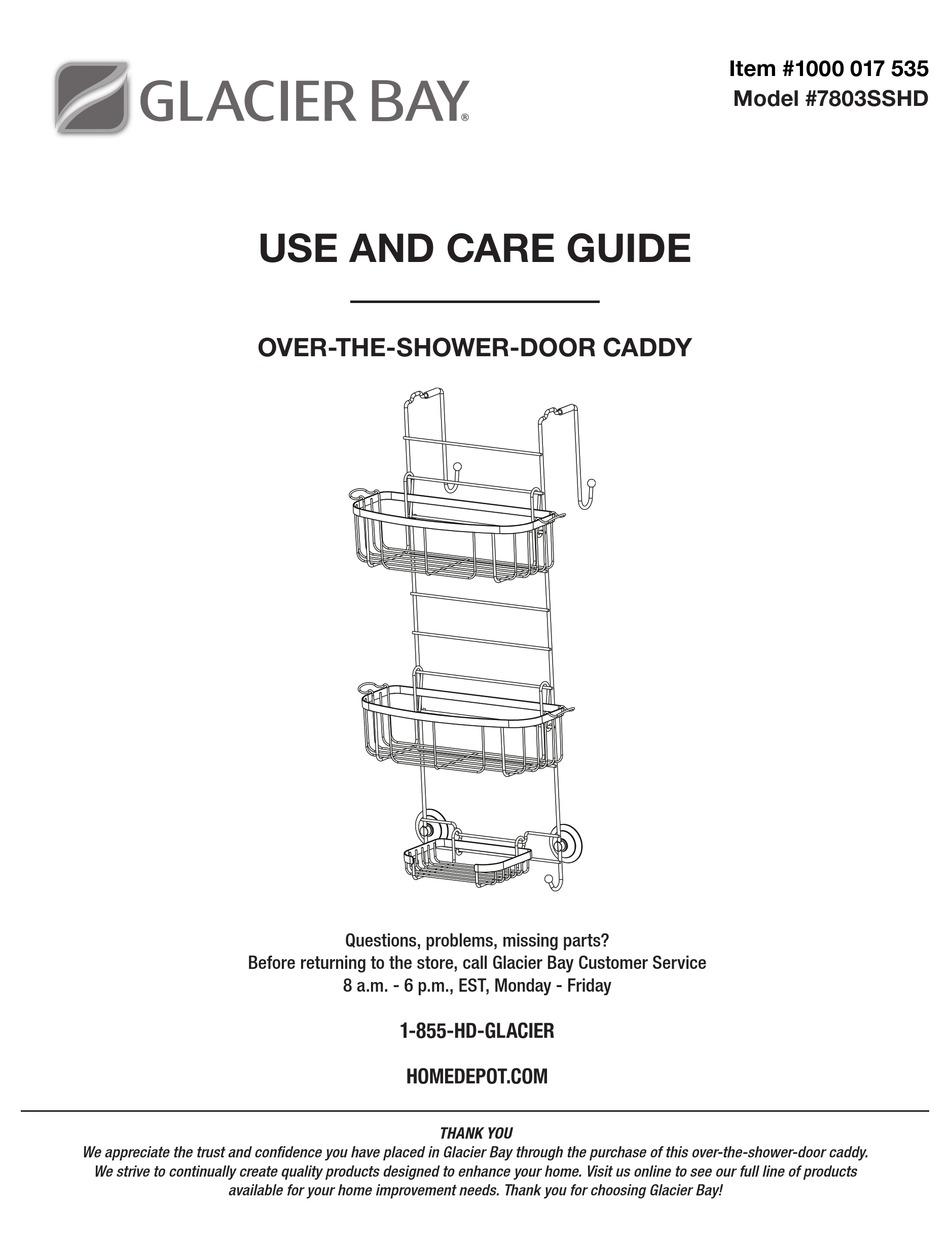 GLACIER BAY 7803SSHD USE AND CARE MANUAL Pdf Download ManualsLib