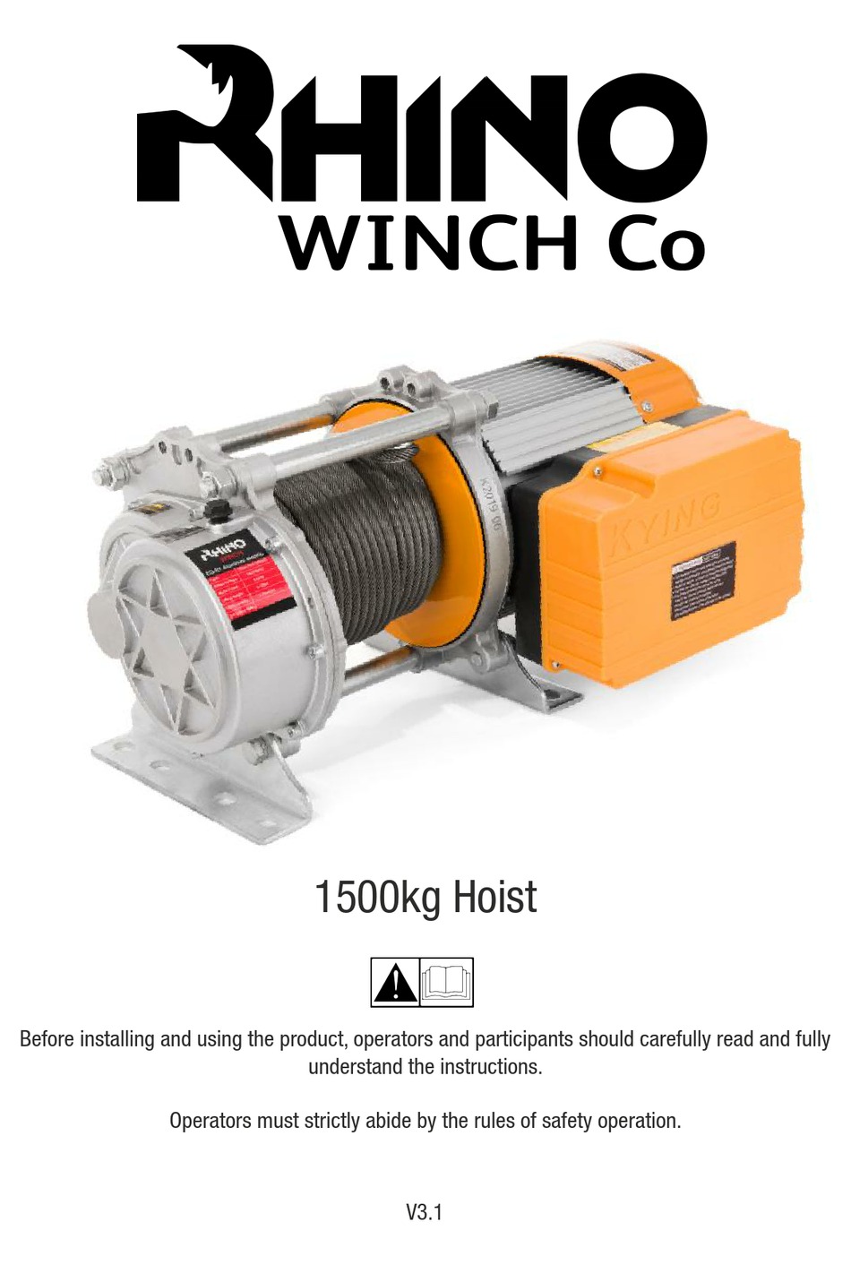 RHINO WINCH CDK17501500 MANUAL Pdf Download ManualsLib