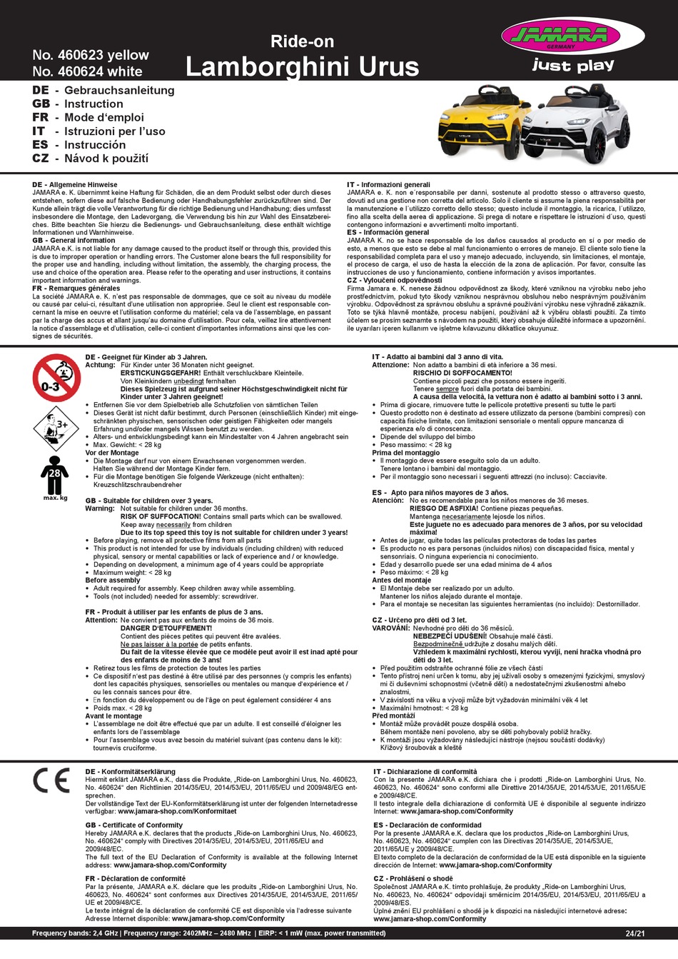 JAMARA RIDEON URUS INSTRUCTION Pdf Download ManualsLib