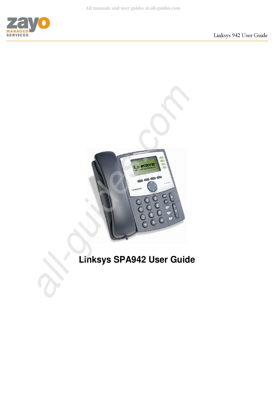 Настройка телефона linksys spa942