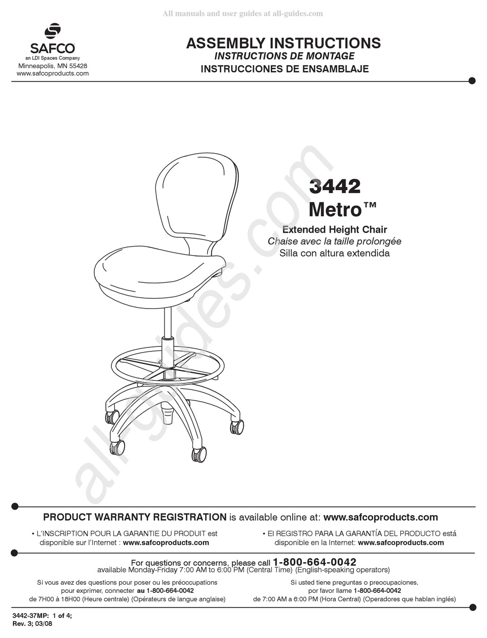 LDI SPACES SAFCO METRO 3442 ASSEMBLY INSTRUCTIONS Pdf Download ManualsLib