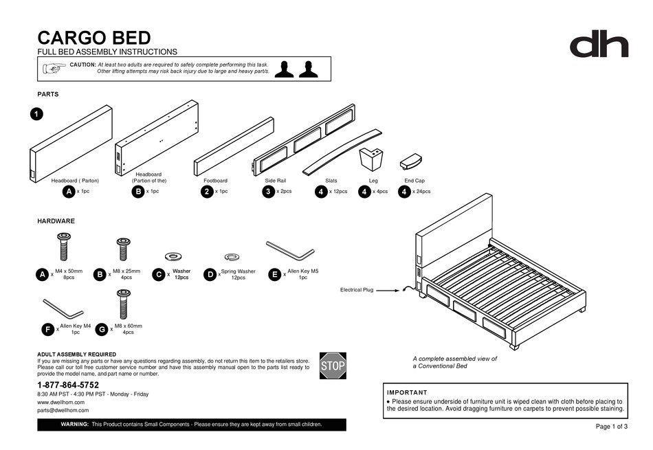DH CARGO BED ASSEMBLY INSTRUCTIONS Pdf Download ManualsLib