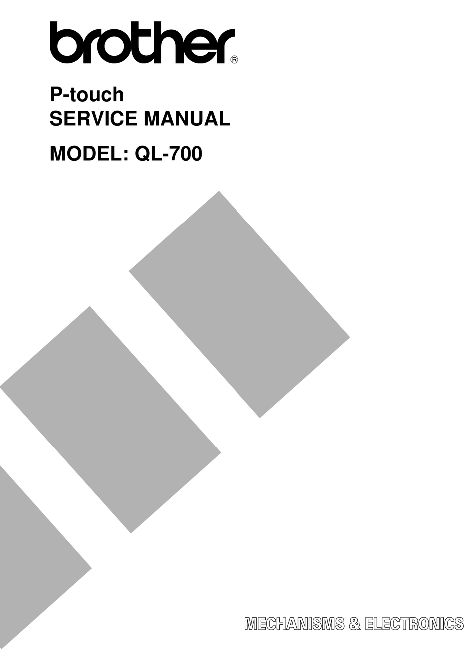 Brother P Touch Ql 700 Service Manual Pdf Download Manualslib