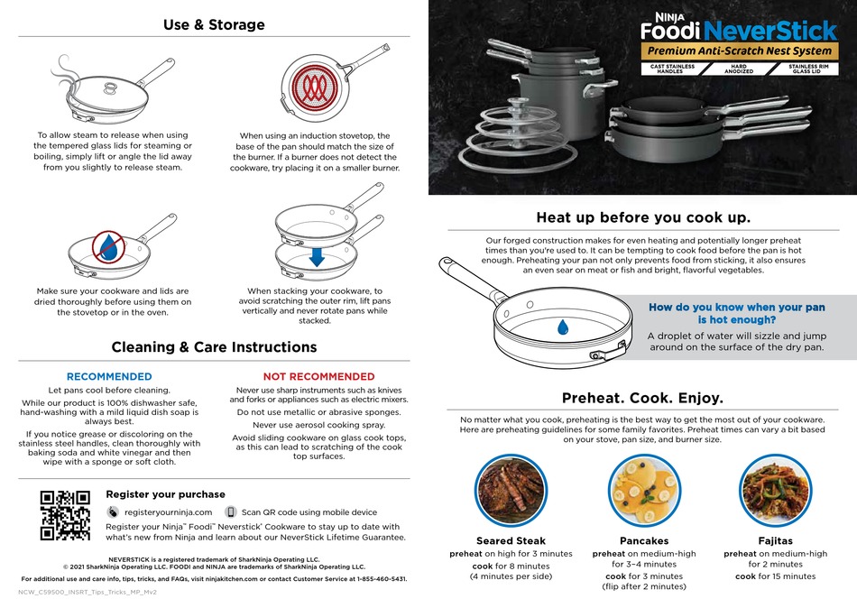 NINJA FOODI NEVERSTICK QUICK START MANUAL Pdf Download ManualsLib