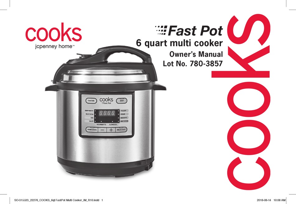 cooks-fast-pot-780-3857-owner-s-manual-pdf-download-manualslib