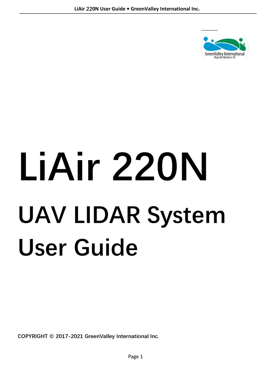 GREEN VALLEY LIAIR 220N USER MANUAL Pdf Download ManualsLib