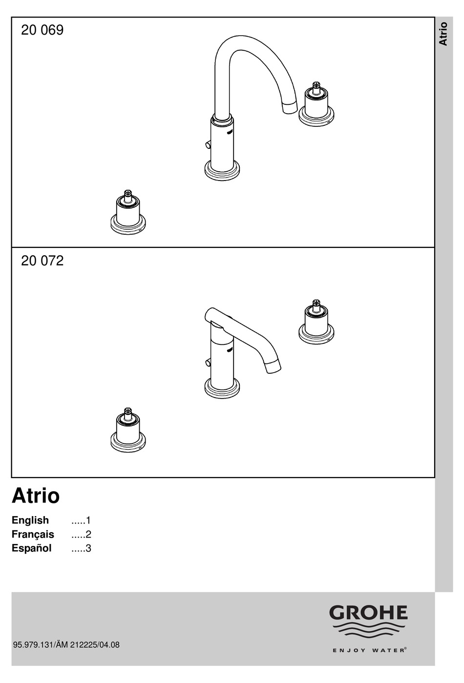 GROHE ATRIO 20 069 QUICK START MANUAL Pdf Download ManualsLib