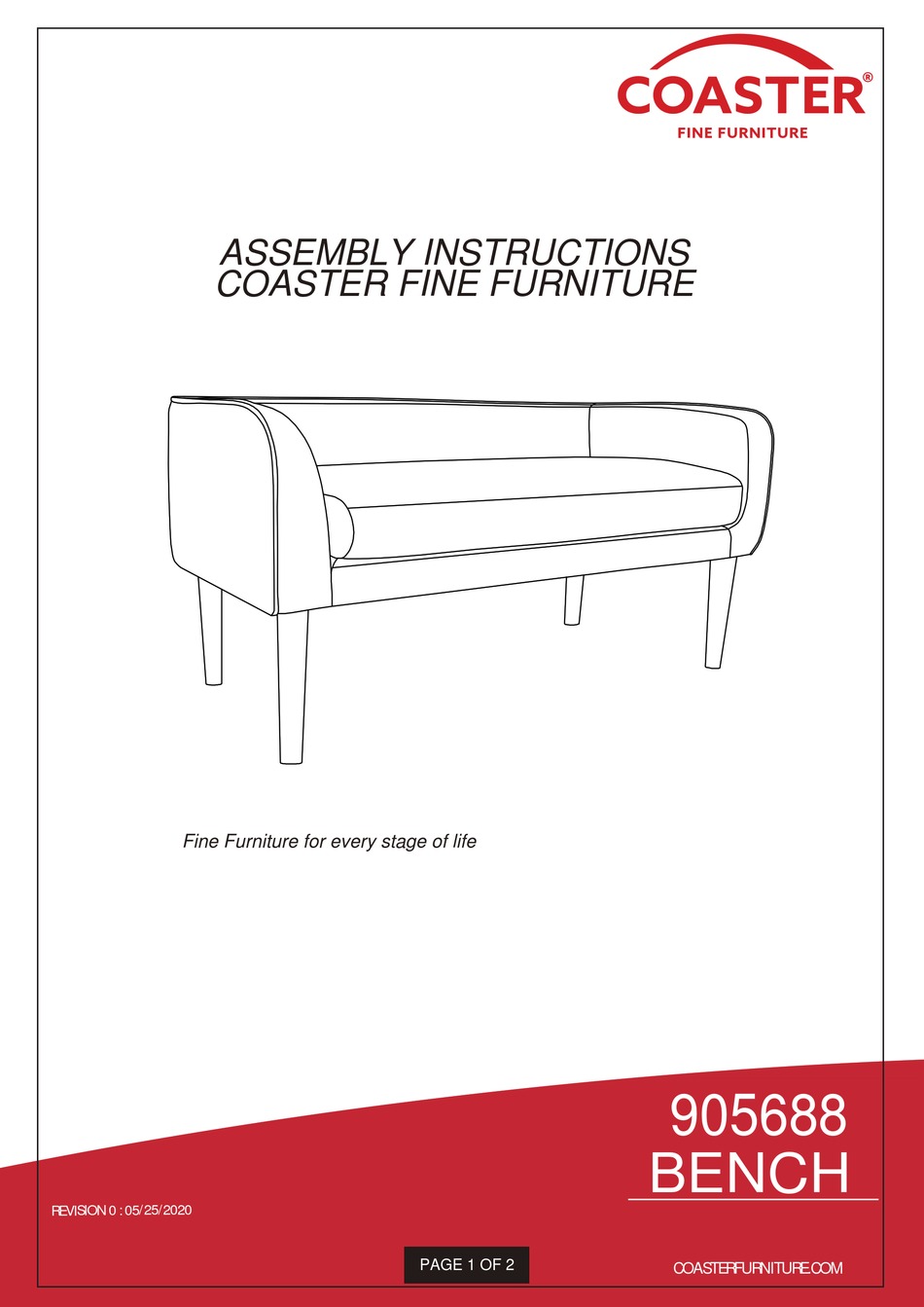 COASTER 905688 ASSEMBLY INSTRUCTIONS Pdf Download ManualsLib