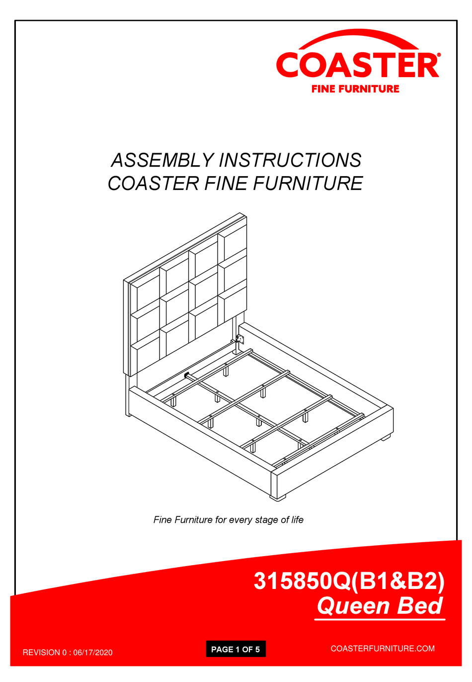 COASTER 315850Q ASSEMBLY INSTRUCTIONS MANUAL Pdf Download ManualsLib