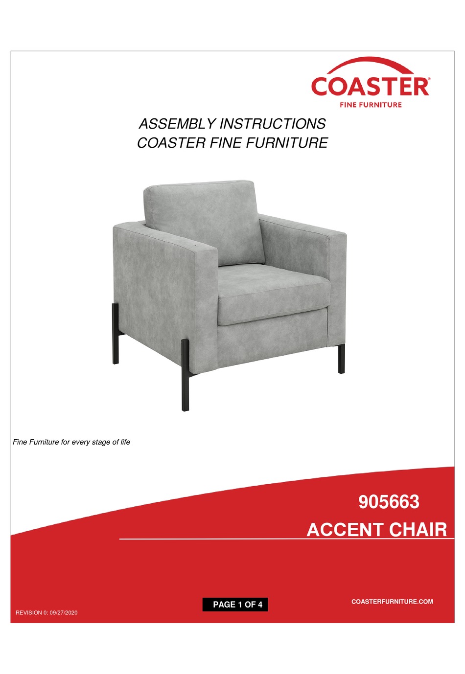 COASTER 905663 ASSEMBLY INSTRUCTIONS Pdf Download ManualsLib