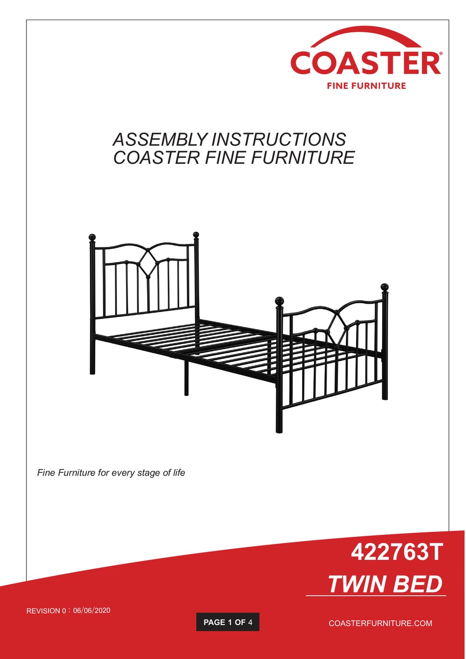 COASTER 422763T ASSEMBLY INSTRUCTIONS Pdf Download ManualsLib