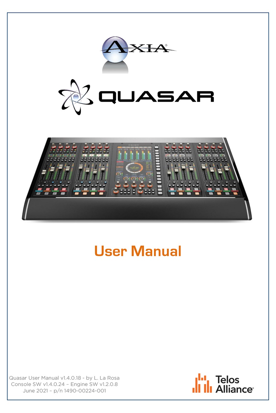 TELOS ALLIANCE AXIA QUASAR USER MANUAL Pdf Download | ManualsLib