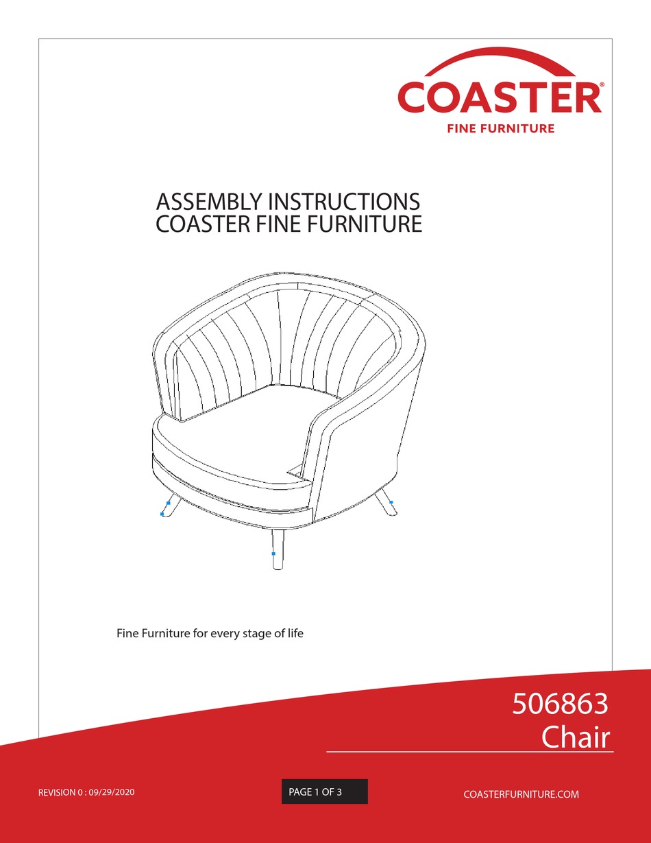 COASTER 506863 ASSEMBLY INSTRUCTIONS Pdf Download ManualsLib