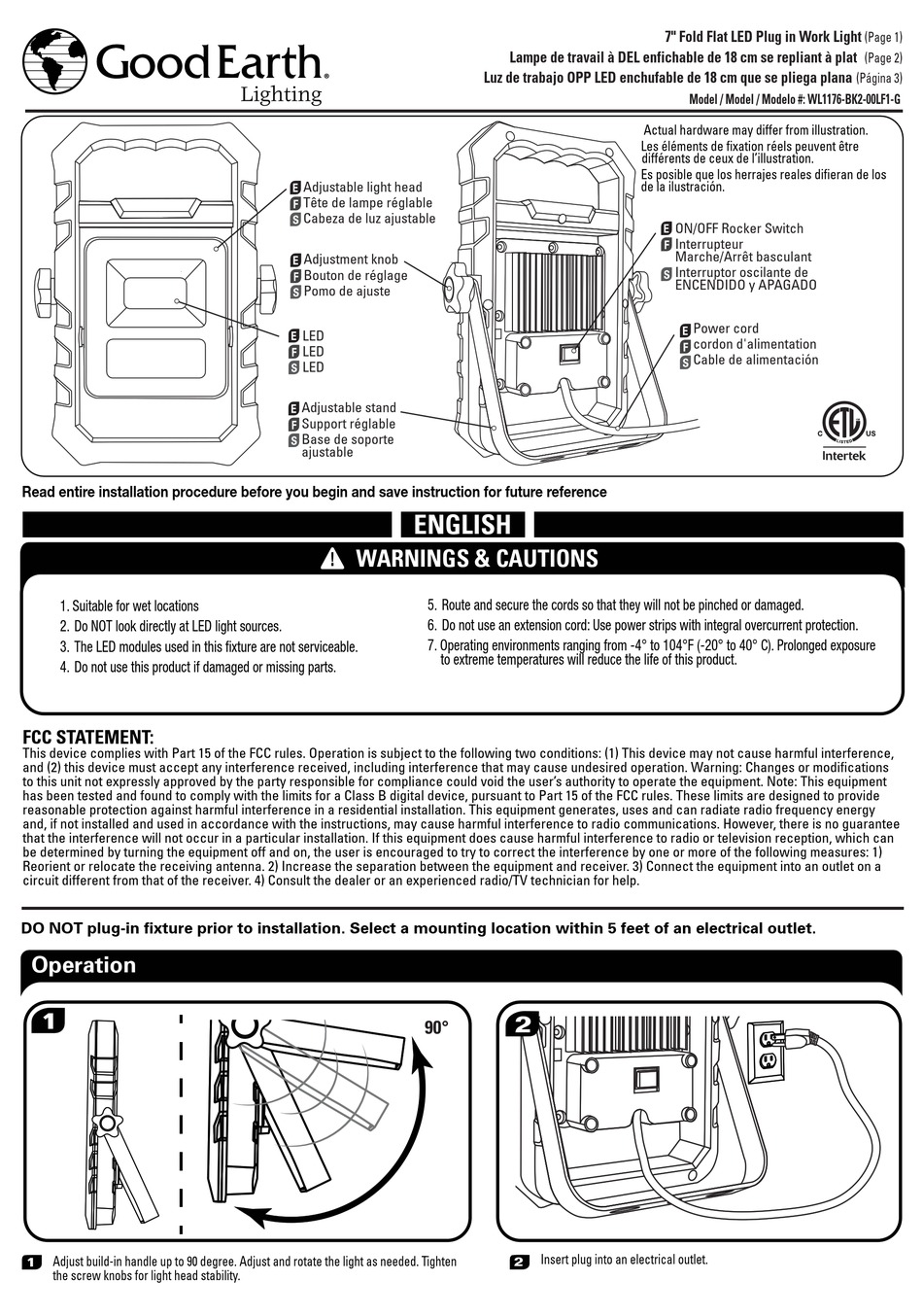 GOOD EARTH LIGHTING WL1176BK200LF1G QUICK START MANUAL Pdf Download ManualsLib GOOD EARTH LIGHTING WL1176BK200LF1G QUICK START MANUAL Pdf Download ManualsLib