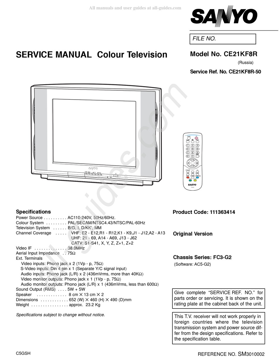 Схема блока питания телевизора sanyo ce14ce1 v