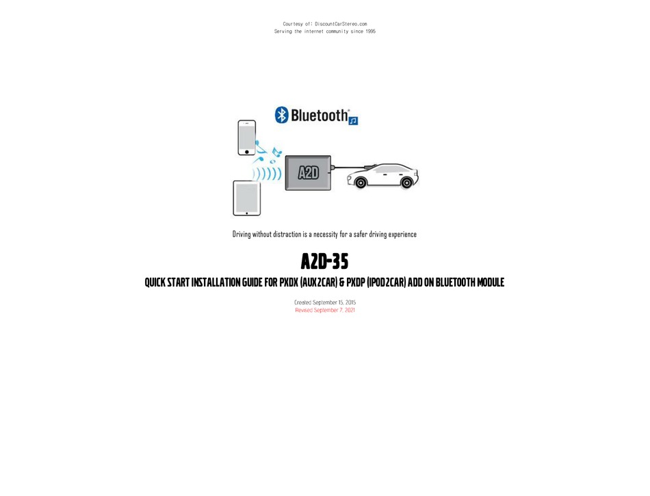 DISCOUNT CAR STEREO A2D35 QUICK START INSTALLATION MANUAL Pdf Download ManualsLib
