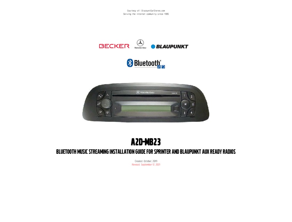 DISCOUNT CAR STEREO A2DMB23 INSTALLATION MANUAL Pdf Download ManualsLib