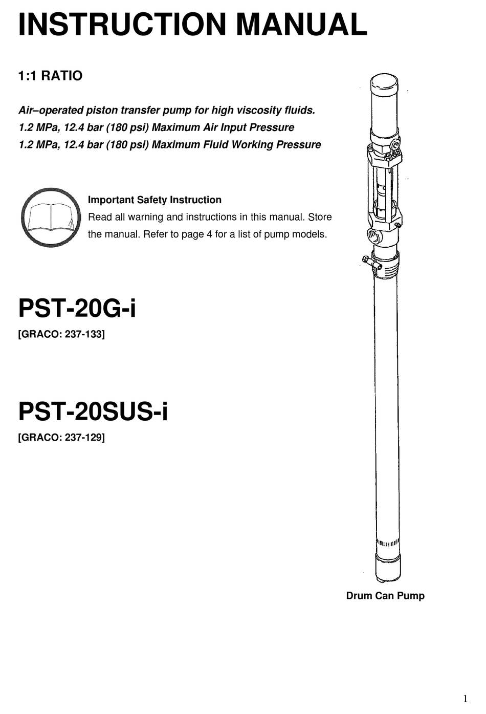 AQUA SYSTEMS PST20GI INSTRUCTION MANUAL Pdf Download ManualsLib