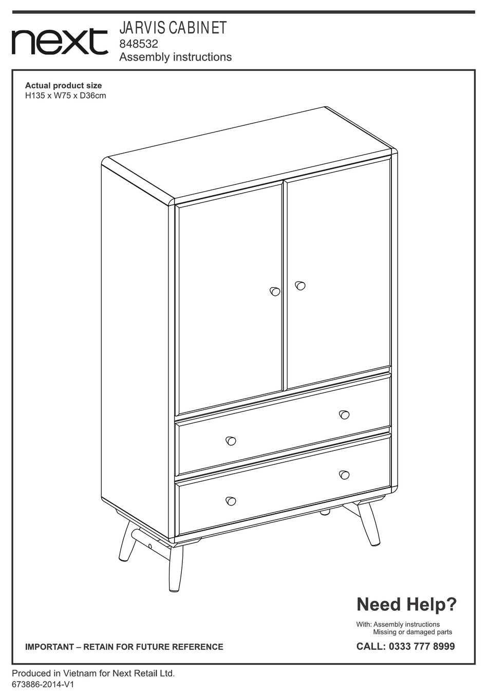 NEXT JARVIS 848532 ASSEMBLY INSTRUCTIONS MANUAL Pdf Download ManualsLib