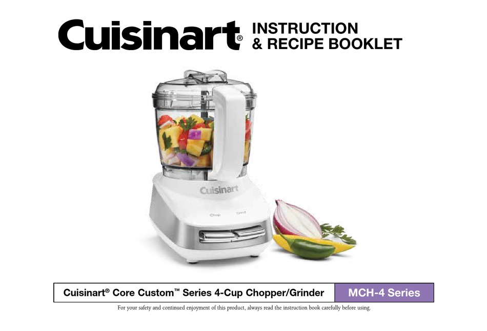 CUISINART CORE CUSTOM MCH4 SERIES INSTRUCTION/RECIPE BOOKLET Pdf
