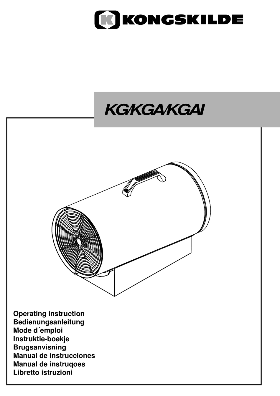 KONGSKILDE KG 10 OPERATING INSTRUCTION Pdf Download ManualsLib