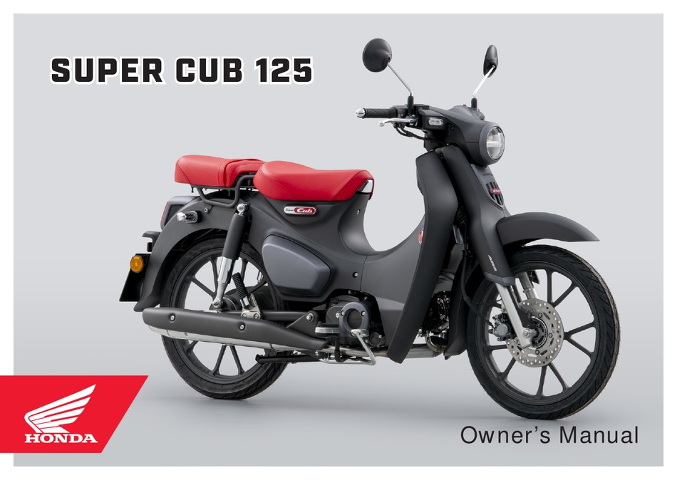 Honda Super Cub 125 2021 Owner's Manual Pdf Download 