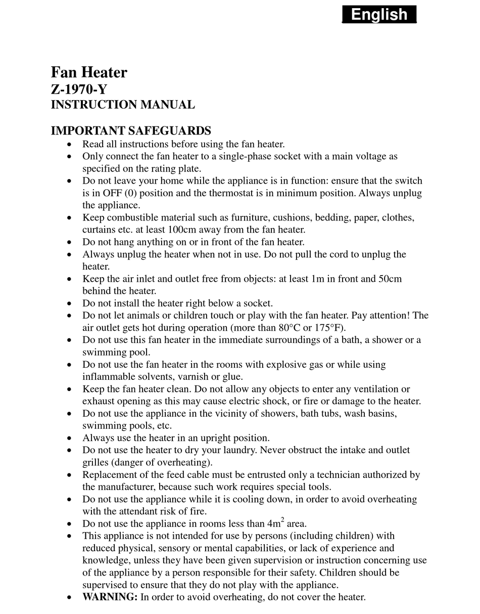 ZEPHYR Z1970Y INSTRUCTION MANUAL Pdf Download ManualsLib