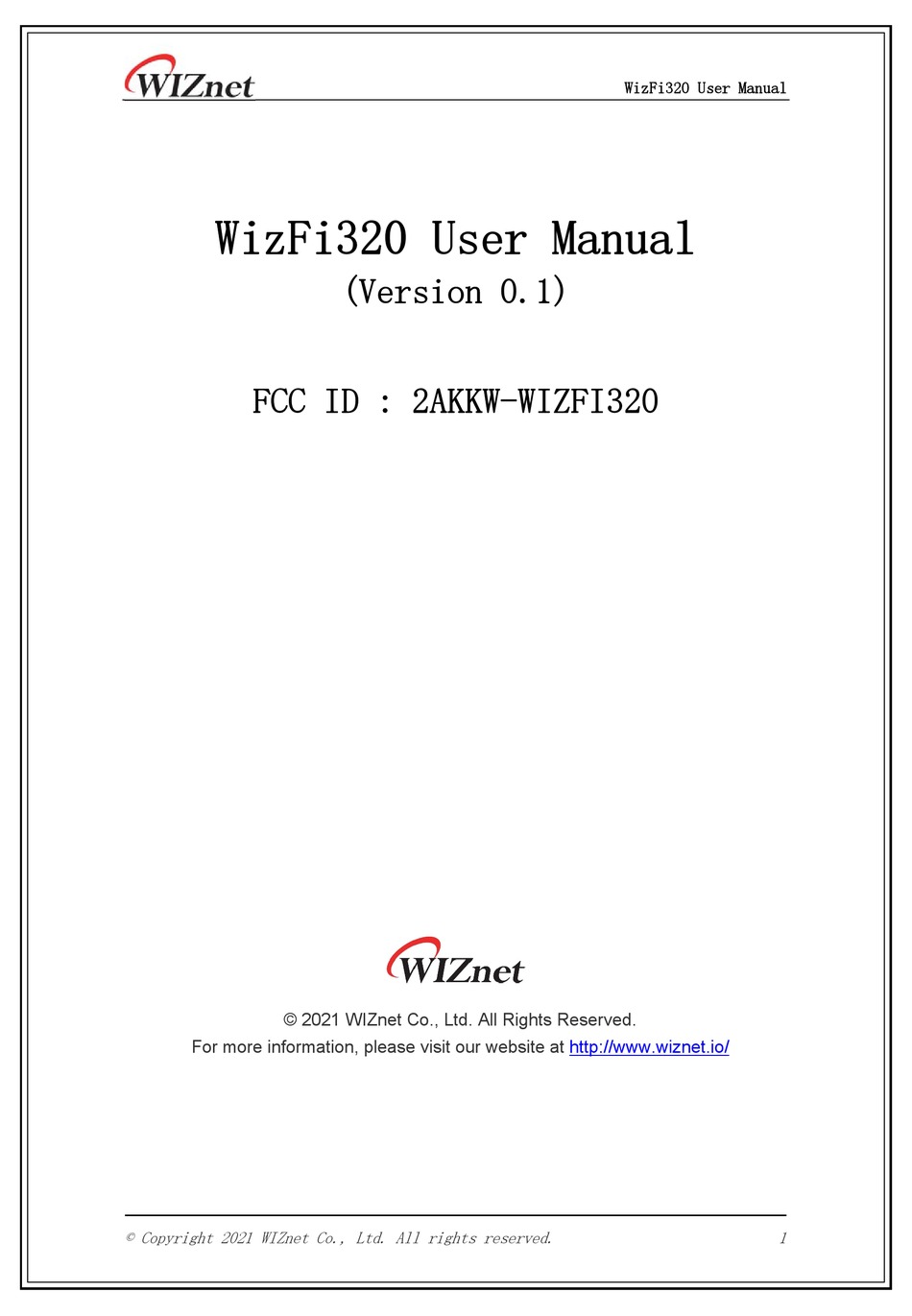 WIZNET WIZFI320 USER MANUAL Pdf Download | ManualsLib