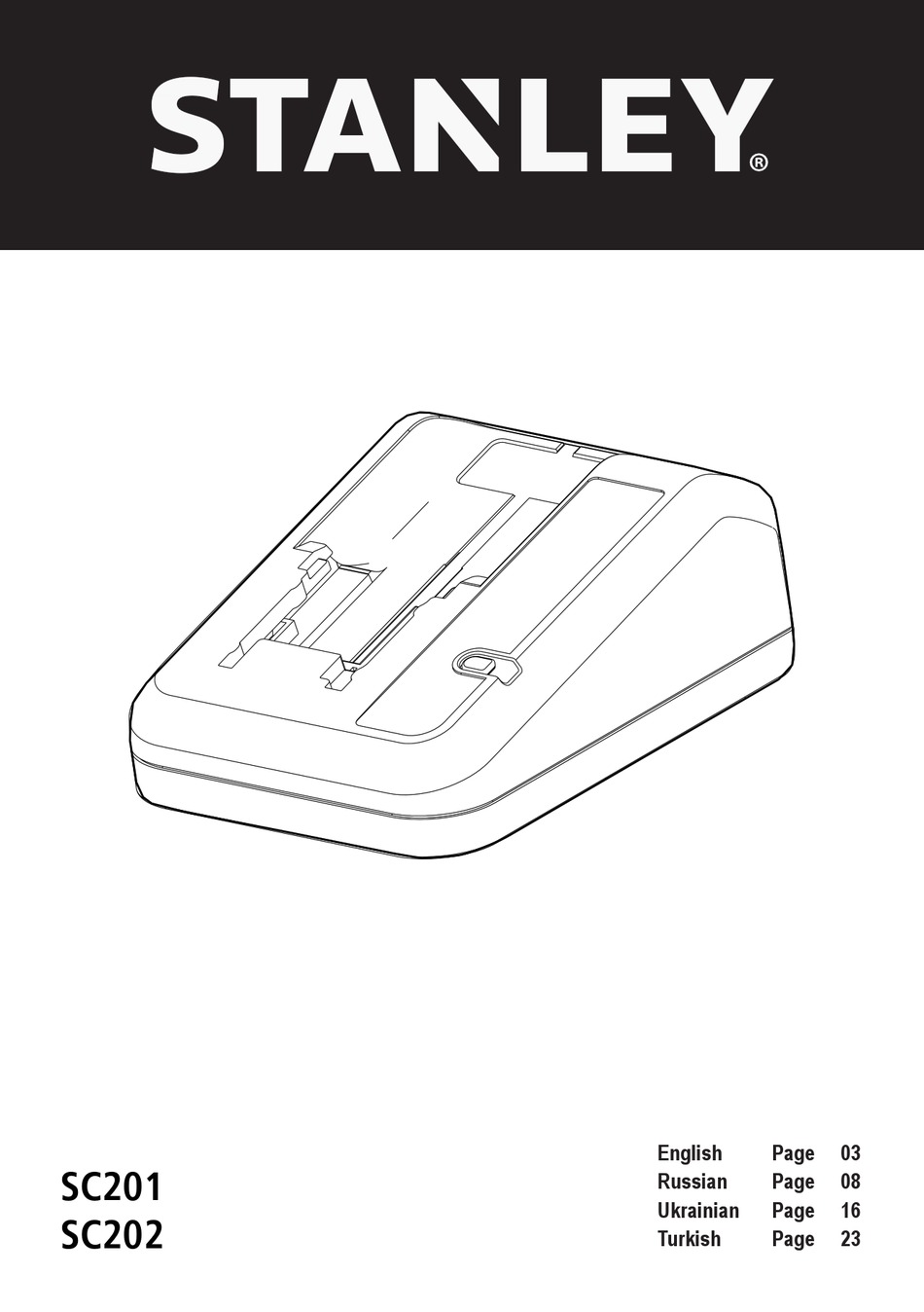 STANLEY SC201 ORIGINAL INSTRUCTIONS MANUAL Pdf Download | ManualsLib