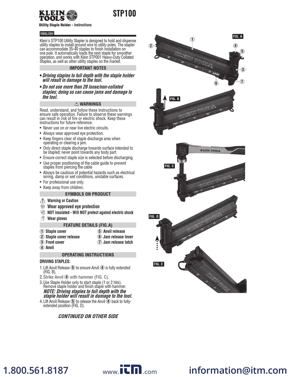 KLEIN TOOLS STP100 INSTRUCTIONS Pdf Download ManualsLib