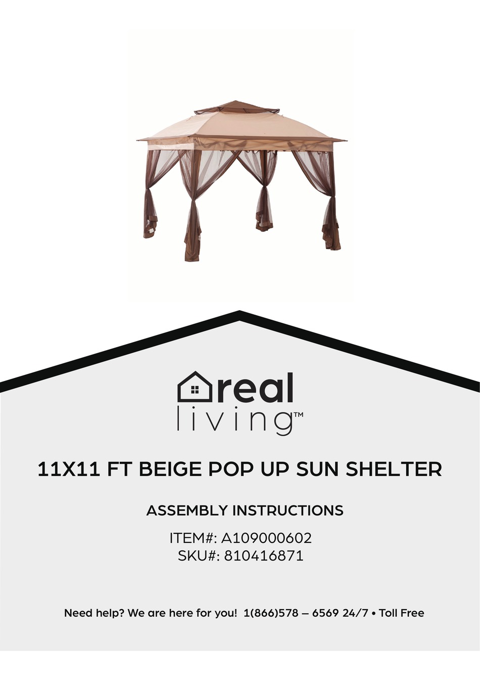 REAL LIVING A109000602 ASSEMBLY INSTRUCTIONS MANUAL Pdf Download