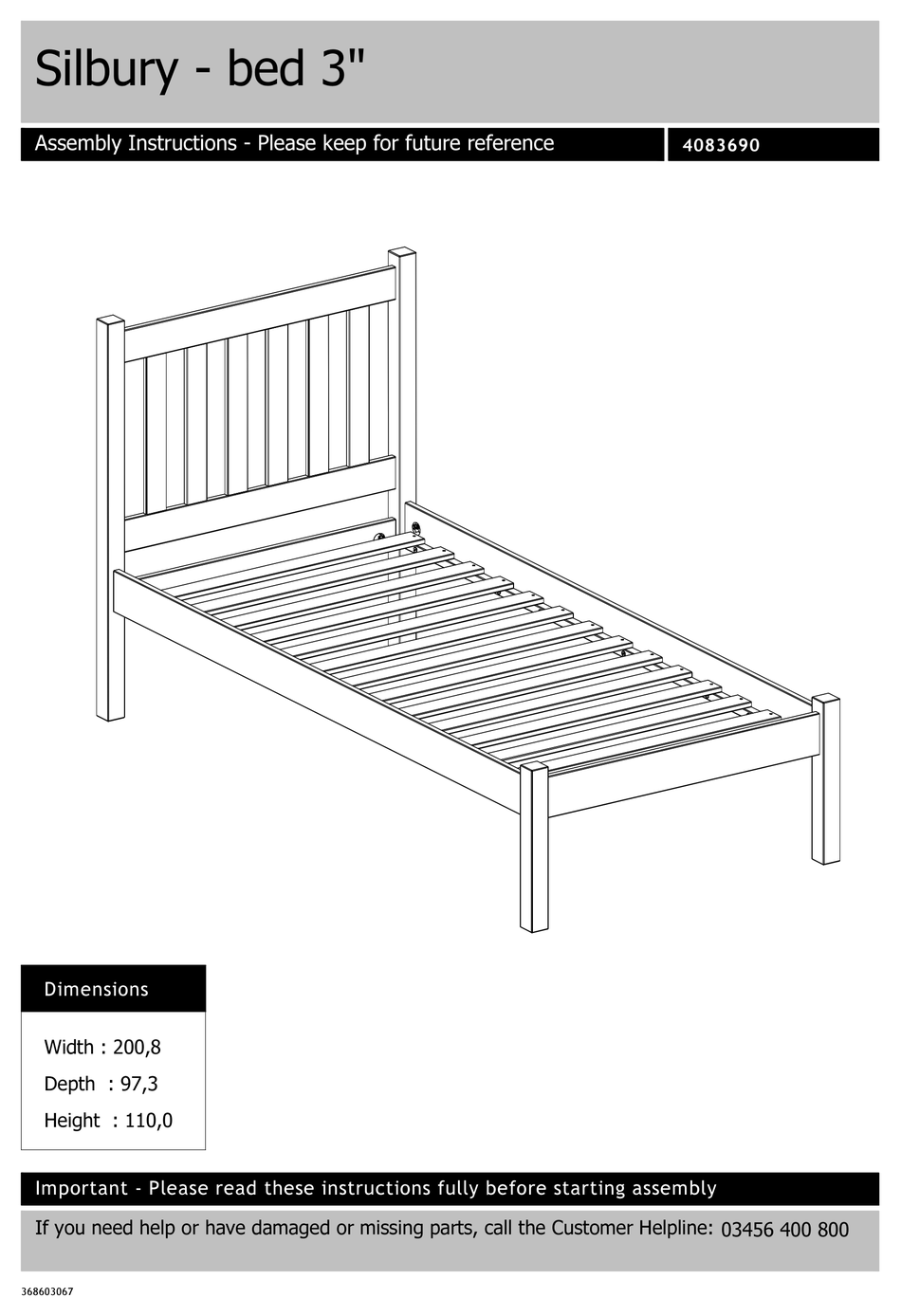ARGOS SILBURY 4083690 ASSEMBLY INSTRUCTIONS MANUAL Pdf Download