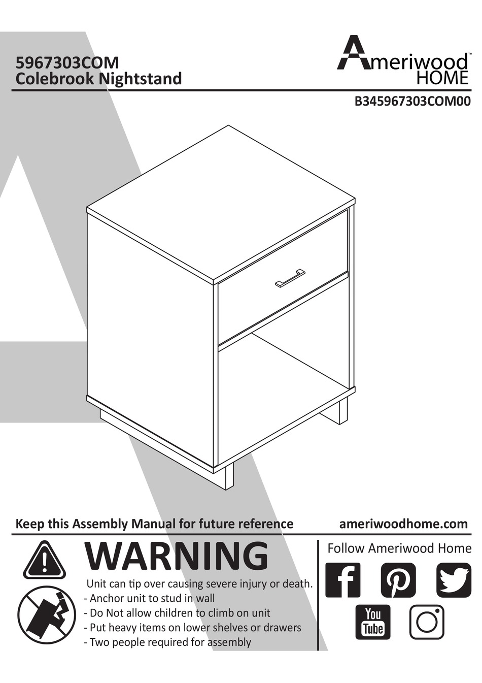 AMERIWOOD HOME ASSEMBLY MANUAL Pdf Download ManualsLib
