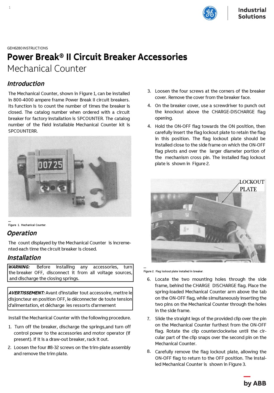 ABB GE POWER BREAK II INSTRUCTIONS Pdf Download ManualsLib