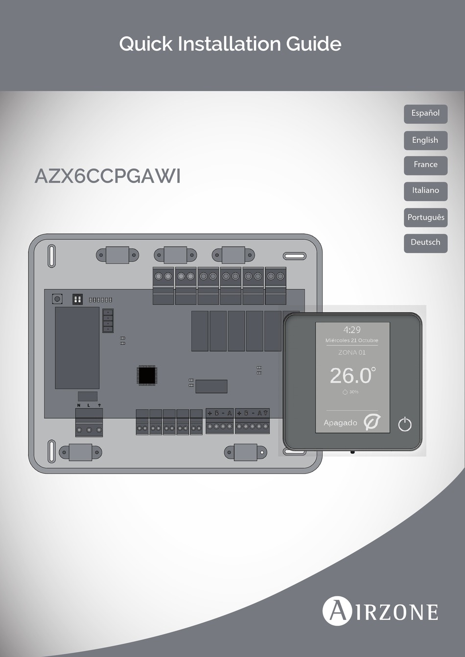 AIRZONE AZX6CCPGAWI QUICK INSTALLATION MANUAL Pdf Download ManualsLib