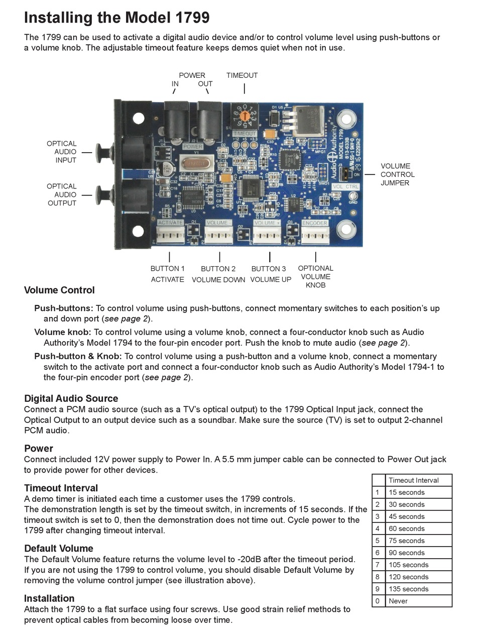 AUDIO AUTHORITY 1799 INSTALLING Pdf Download ManualsLib