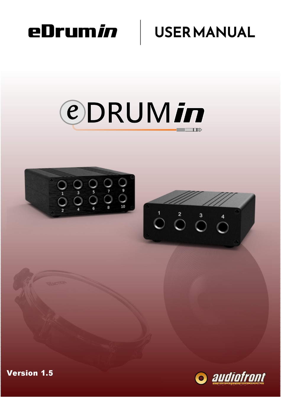 AUDIOFRONT EDRUMIN USER MANUAL Pdf Download ManualsLib