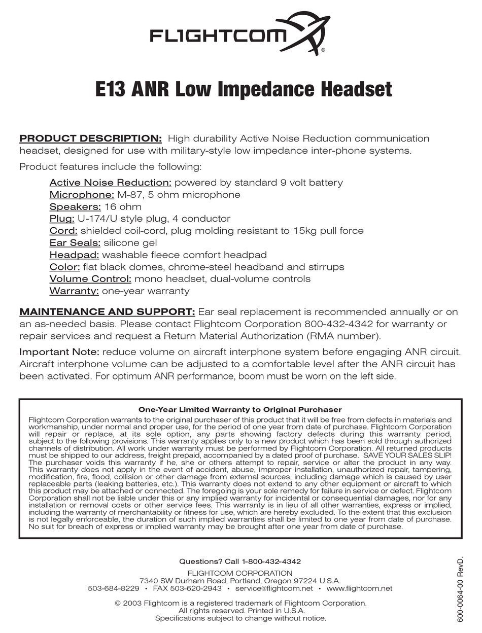 E13 ANR QUICK MANUAL Pdf Download ManualsLib