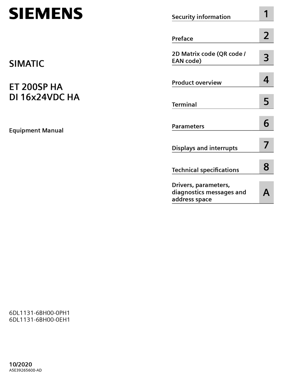 SIEMENS SIMATIC ET SP HA EQUIPMENT MANUAL Pdf Download ManuaLib