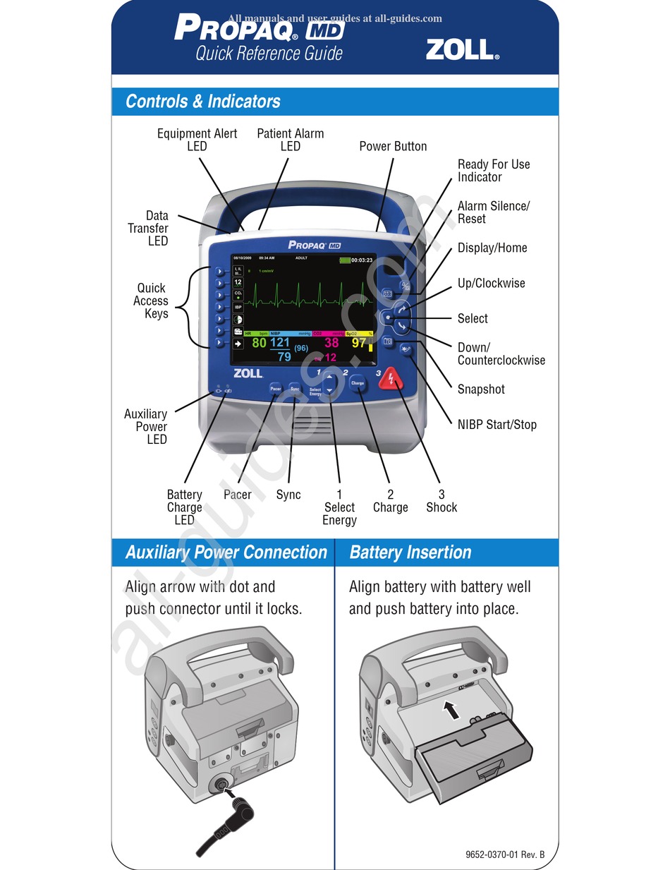 ZOLL PROPAQ MD QUICK REFERENCE MANUAL Pdf Download ManualsLib