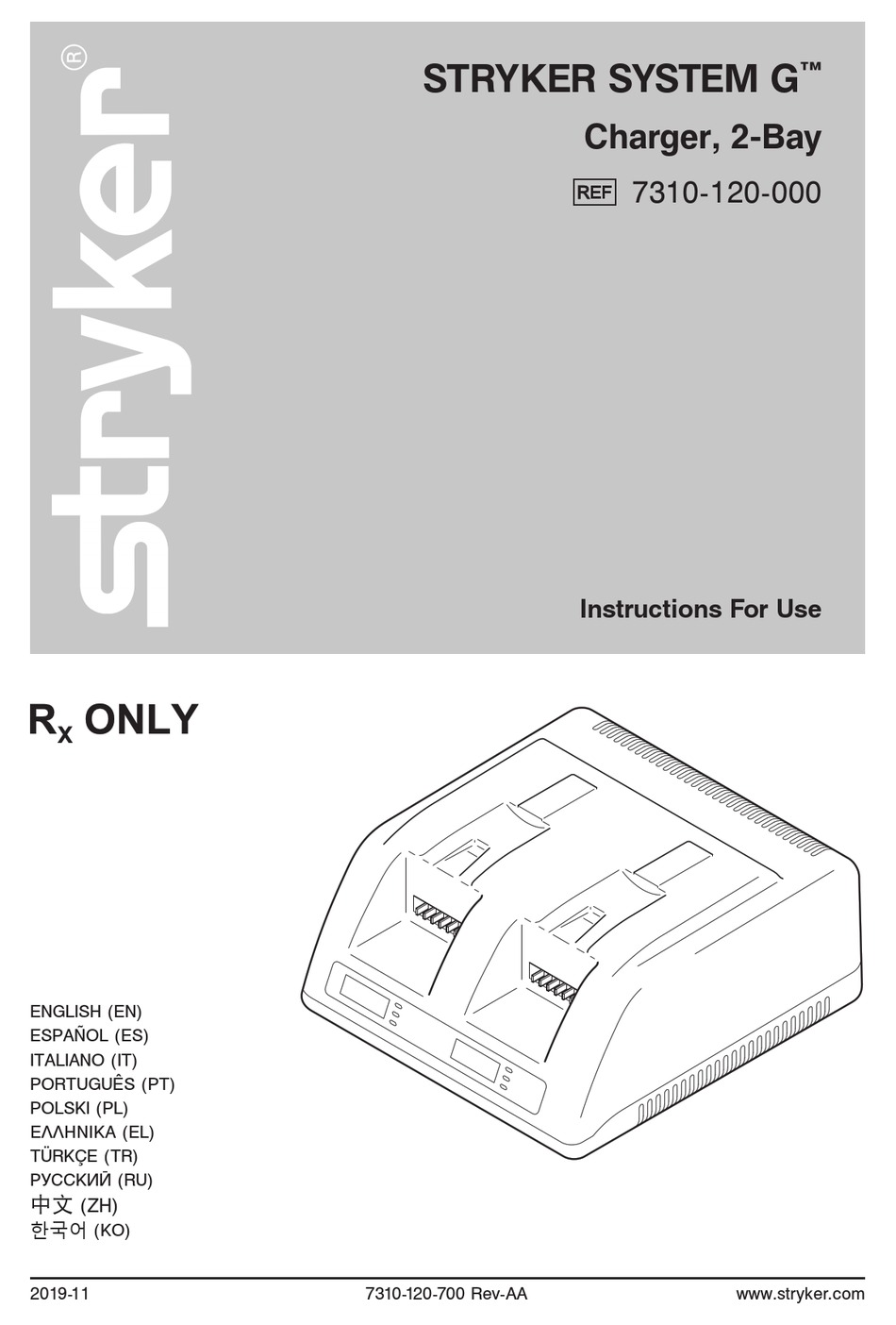 STRYKER SYSTEM G 7310120000 INSTRUCTIONS FOR USE MANUAL Pdf Download