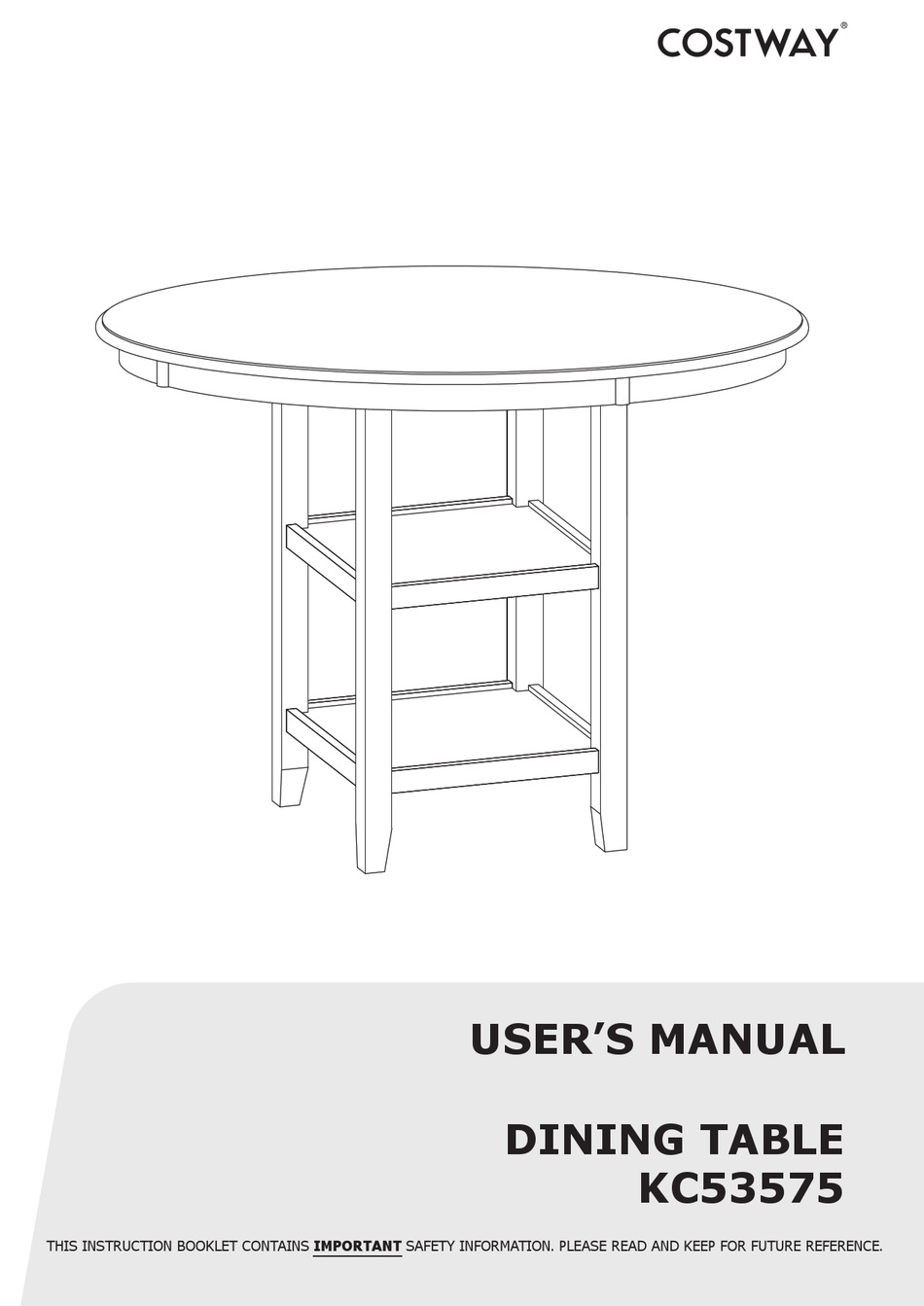 COSTWAY KC53575 USER MANUAL Pdf Download ManualsLib