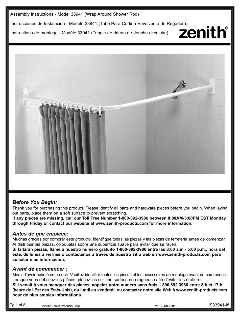 ZENITH 33941 ASSEMBLY INSTRUCTIONS MANUAL Pdf Download ManualsLib