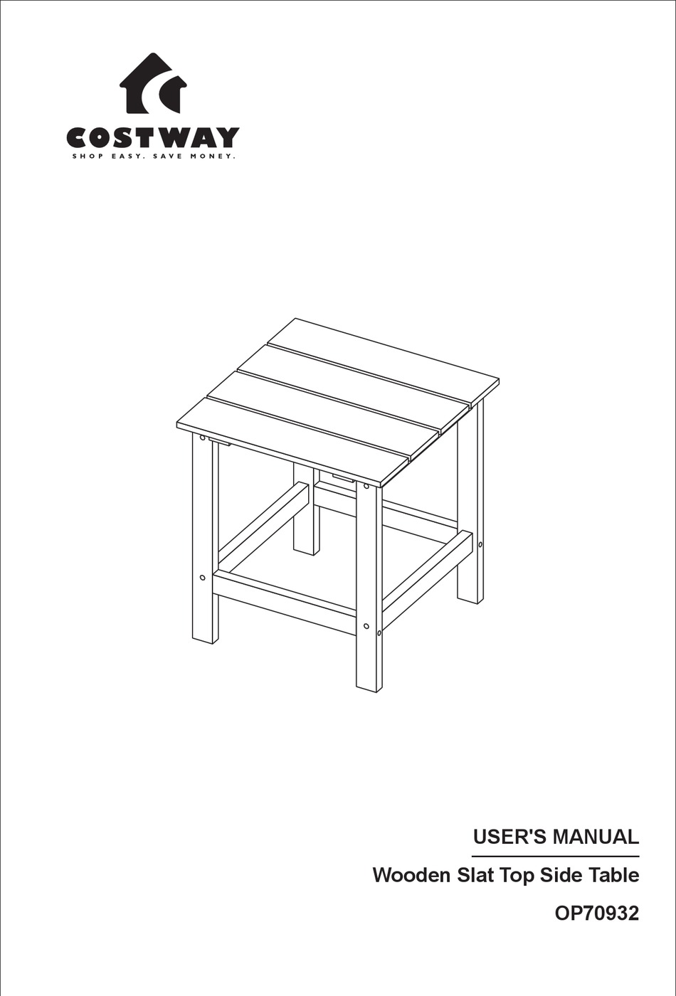 COSTWAY OP70932 USER MANUAL Pdf Download ManualsLib