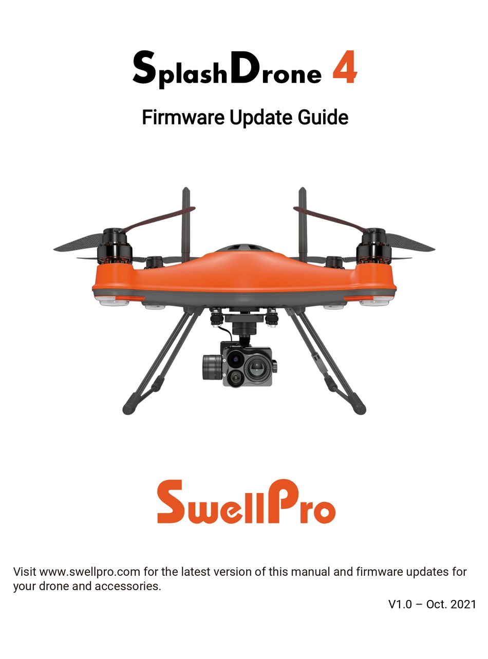 SWELLPRO SPLASHDRONE 4 FIRMWARE UPDATE MANUAL Pdf Download ManualsLib