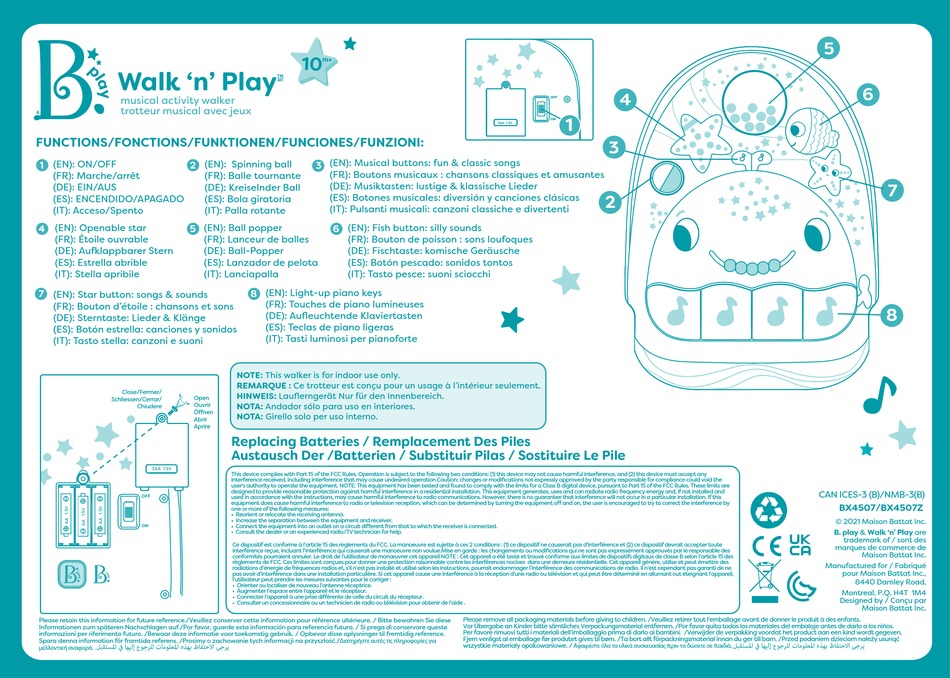 Maison Battat B Play Walk N Play Bx4507 Quick Start Manual Pdf