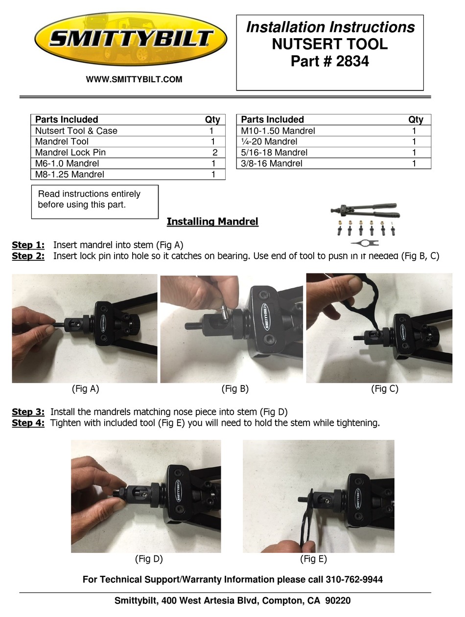 SMITTYBILT 2834 INSTALLATION INSTRUCTIONS MANUAL Pdf Download ManualsLib