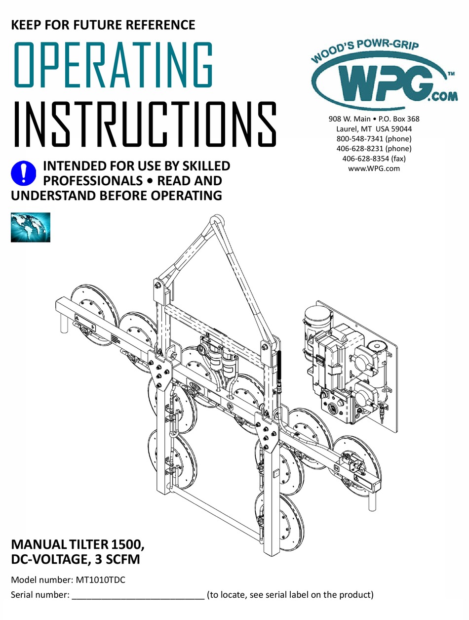 WPG MT1010TDC OPERATING INSTRUCTIONS MANUAL Pdf Download | ManualsLib